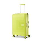 American Tourister Aerostep 8 Wheels 77 Cm Large Checkin Trolley Bag Hard Case Polypropylene 360 Degree Wheel Luggage, Trolley Bag for Travel, Suitcase for Travel, Red dot Winner, Light Lime