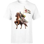 St George's Day 2022 England Templar Dragon London Mens T Shirt Design 5 White XL