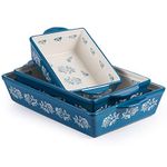 Wisenvoy Baking Dish Ceramic Lasagna Pan Casserole Dish 3-Piece Bakeware Sets Baking Dishes Baking Set Baking Dish Set