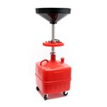 Oil Drain Tank Portable Waste Oil Drain Draining Dolly 35l Adjustable Height 86-127 cm