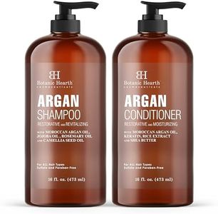 Botanic Hearth Argan Oil Shampoo and Conditioner Set for Men and Women -16 fl oz X 2pack