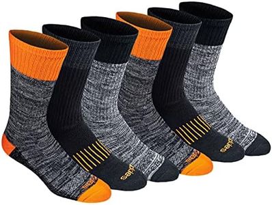 Dickies Dri-Tech Moisture Control Crew Socks, calzini da uomo, confezione da 6 paia, colore: giallo e nero
