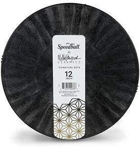 Speedball Sanyour Signature 12 Inch Round Pottery Wheel Bat, Black, for Ceramics and Clay Work