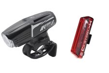 Moon - Meteor X Auto Pro Front Light and Comet X Rear Rechargeable Bike Light Set