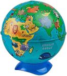 EXERZ 10CM Mini Globe (Wild Animal), with Pencil Sharpener build in - English Map