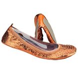 Fit in Clouds Portable Foldable Flats Shoes for Women That fold fit in a Bag Bronze