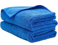 AIDEA Microfibre Drying Towel Pack of 2, Car Cleaning Cloths, Scratch-Free, Strong Water Absorption Drying Towel for Cars, SUVs, RVs, and Trucks 60 x 80 cm Blue