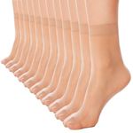 LiiYoang 12 Pairs Women'S Pop Socks & Tights 20 Denier, Nylon Sheer Socks Women Ankle High Silk Thin Sock Multiple Colors Gift Boxed Set