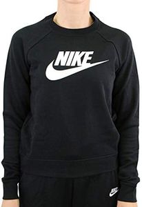 Nike Women's Sportswear Essential Fleece GX Crew, X-Large, Black/White