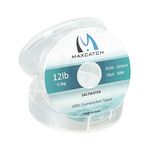 MAXIMUMCATCH Maxcatch Fluorocarbon Fly Fishing Tippet Material Leader Line –Virtually Invisible – 55yards 0X-6X (Made in Japan) (Saltwater Fluorocarbon, 12lb-55yd)