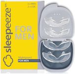 Sleepeeze Nightguard for Men, 4 x Dental Guard 2 x Sizes, TMJ Mouth Guard for Grinding Teeth at Night Jaw Bruxism Bite Guard - Moldable Night Guards for Teeth Grinding Mouth Guard for Sleep