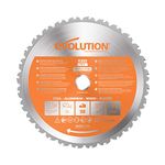 Evolution Power Tools R255TCT-28T - 255 mm Multi Material Mitre Saw Blade (AKA Wood Blade, Metal Cutting Blade, TCT Saw Blade) - Carbide Tipped Blade Cuts Wood, Metal and Plastic