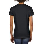 Gildan Womens/Ladies Premium Cotton V-Neck T-Shirt (M) (Black)