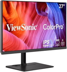 ViewSonic VP2776T-4K 27 Inch 4K UHD IPS Monitor with Advanced Ergonomics, Thunderbolt 4, 100% sRGB Rec 709, Pantone Validated, USB C, HDMI 2.1, and DP Daisy Chain for Home and Office
