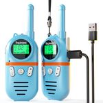 Inspireyes Walkie Talkies for Kids Rechargeable, 48 Hours Working Time 2 Way Radio Long Range, Outdoor Camping Games Toy Birthday Xmas Gift for Boys Age 8-12 3-5 Girls