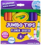 Crayola Washable Markers, Broad Point, Classic Colors, 8/Pack (58-7808)