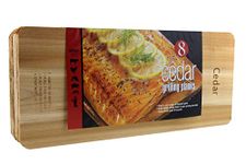 Coastal Cuisine Cedar Grilling Planks, Simply Soak, Smoke, & Serve- Designed for Moist & Flavorful Fish, Meat, and Veggies – Add Sweet-Smoky Flavor to Your Grilling Favorites, 7x16” Set of 8