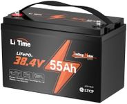 Litime 36V 55Ah TM LiFePO4 Battery with Low Temp Protection, Deep Cycle Rechargeable Lithium Battery Group31, Up to 15000 Cycles, Perfect for Trolling Motors,Yacht,Boats,Marine,RV,Home