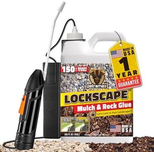 Lockscape Rock Glue for Landscaping with SnapSpray, 1 Gallon (Made in USA) - 100% Permeable & Pet-Safe Mulch Glue for Landscaping with Sprayer - Ready to Spray Clear Gravel Binder