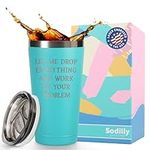 Let Me Drop Everything Funny Tumbler for Women - Christmas Gifts for Women - Funny Coffee Travel Mug - Funny Birthday Gifts for Women - Sarcastic Gifts for Women Coworkers - 16 oz Mint Tumbler