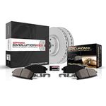 Power Stop CRK5026 Z17 Evolution Coated Rotor Front Brake Kit- Coated Brake Rotors and Ceramic Brake Pads