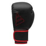 adidas Unisex - Adult Hybrid 80 Boxing Gloves, Black/Red, 12 oz EU