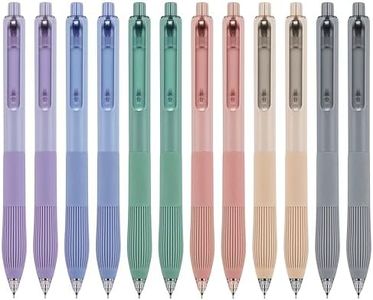 Linbsunne Gel Pens Black Ink Pens for Office 0.5mm Fine Point Pens Smooth Writing Retractable Work Pen (12-count)