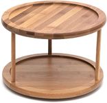 Lipper International Bamboo 2-Tier 10-Inch Turntable Tray