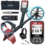 Nokta Findx Pro Metal Detector for Adults, Professional Lightweight Waterproof Gold Detector, Pinpoint, USB Rechargeable, Backlit LCD, Complete Kit with Headphones, Carrying Bag, Premium Digger