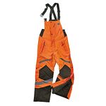 Ergodyne GloWear 8928 Insulated Thermal Bib Overalls, High Visibility, Weather-Resistant,Orange, Large