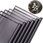 VOWOVOSDAY 20 Pcs Flower Wrapping Paper,Valentine's Day Flower Bouquet Wrapping Paper Florist Bouquet Supplies DIY Craft Gift Packing 23x23Inch(4-Black)