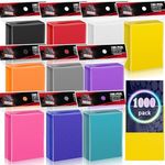 Toyopeny 10 Colors Card Sleeves for Trading Cards,1000PS Plastic Card Sleeves for Soft Baseball Cards,Matte Standard Cards Fit for Yu-Gi-Oh,MTG,TCG,Football,Sports Cards