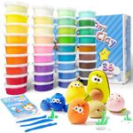 Air Dry Clay, 36 Colors Ultra Light Modelling Clay, Non-Toxic Air Drying Clay for Kid, with 3 Clay Tools & Guidebook, Arts and Crafts Kits for Kids Boys Girls Toys