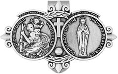NON-SQUARE St Christopher Medal for Car, St Christopher Visor Clip Saints Car Accessories Bless Driving Safety Religious Gift for Driver, Parent, Family, Friend, Go Your Way in Safety.