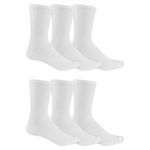 Dr. Scholl's Men's Diabetes and Circulatory Crew Socks, White, Shoe Size: 13-15