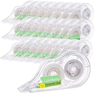 Lzerking Correct Correction Tape,White,32-Count,Transparent Dispenser Shows How Much Tape is Remaining