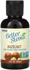 NOW Foods, Better Stevia Liquid, Hazelnut, Zero-Calorie Liquid Sweetener, Low Glycemic Impact, Certified Non-GMO, 2-Ounce