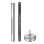 sourcing map Eyelet Hole Punch Die Tool 3mm 1/8" Leather Hollow Hole Punch 3.5mm Installation Tool 45# Steel Eyelet Grommet Setting Tool Kit with Base for Fabric Clothing Crafts Bags