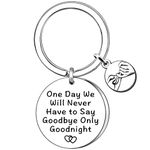 AMZQ Boyfriend Girlfriend Couple Gifts Keyring Long Distance Relationship Gifts Birthday Gifts Love Valentine's Day Gifts One Day We Will Never Have to Say Goodbye Keychain