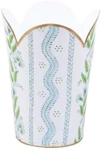 Jaye's Studio Gold Bathroom Trash Can, Enamel Tulip Waste Basket, Emma
