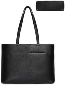 Pebble Leather Tote Bag for Men Shoulder Bag Grain Leather Totes(Black)