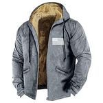 Men's Down Jackets & Coats Heated Coats for Men Zip Up Hoodie Men Sweatshirt Men Zipper Hoodies for Men Shirts for Men Snowboard Jacket Men Womens Coat Winter Jacket Men Winter Jacket（4-Gray,4X-Large）