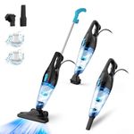 Corded Vacuum Cleaner, 4-in-1 Vacuum Cleaners for Home Converts to Small Handheld Vacuum,15Kpa Power Suction Lightweight Corded Stick Vacuum for Floor, Carpet,Pet Hair,Stair