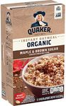 Quaker Organic Instant Oatmeal, Maple & Brown Sugar, Breakfast Cereal, 8 Packets