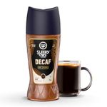 Sleepy Owl Decaf Coffee, 100% Arabica Instant Coffee, Decaffeinated Coffee Powder, No Crash or Jitters, Smooth Taste & Rich Aroma, Make It Hot or Cold, Makes 25 Cups, 55g Jar