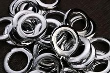 NB Crafted Heavy Quality Plastic Curtain Rings with Back Lock, Standard Size for Any 1 inch Curtain Rod and Pipe, Perfect for Bedroom, Home, Color - Glossy Silver Pack of 100