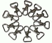 Beads & Crafts: Lobster Claw Clasps Swivel Lanyards Trigger Snap Hooks Strap for DIY Bags Art Crafts Jewelry Findings Keychain Key Rings Connector 36mm (Silver, 10)