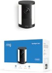 Ring Spotlight Cam, Battery (newest model), Home or business security, Wide-Angle Retinal 2K Video, 6x Enhanced Zoom, Motion-Activated Spotlights, Black