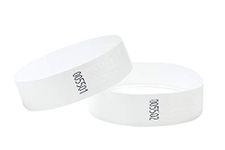 J&R Wristbands 19mm 100 Pack White Made from Tyvek®