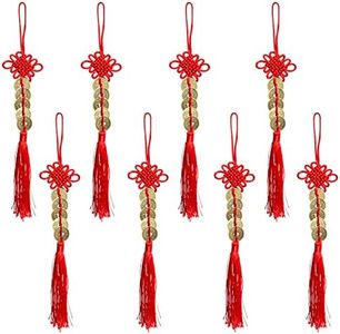 8 Piezas Encantos de Monedas de Suerte Cinco, Monedas de Nudo I-Ching, Moneda de La Fortuna con Nudo, por Riqueza, Suerte, Salud, Regalo Maravilloso